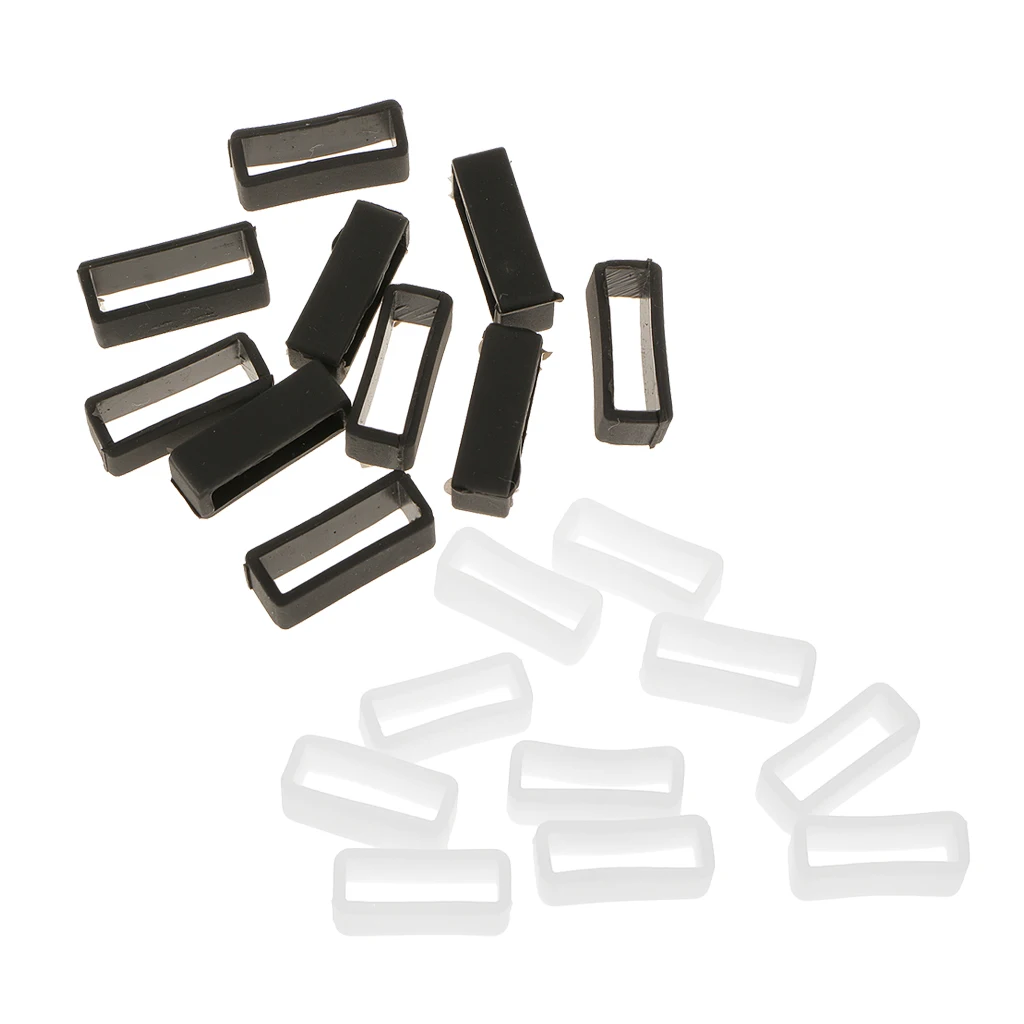 20pcs 22mm Rubber Watch Band Strap Holder Keeper Loop Locker Retainer Part