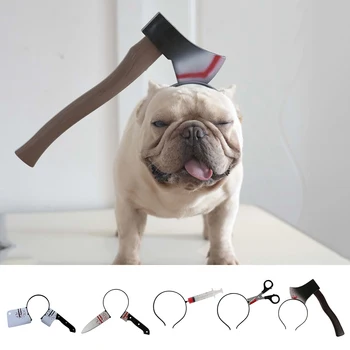 

2019 New Halloween Pet Headband Funny Dog Cat Headwear Dog Cat Party Costume Cosplay for Halloween Dogs Cats Puppy Kittens