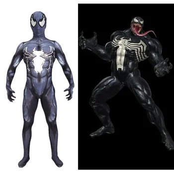 

Eddie Brock Venom Cosplay Costume Carnival Halloween costume Cosplay Venom costume 3D Printing muscle Spandex Jumpsuit Superhero