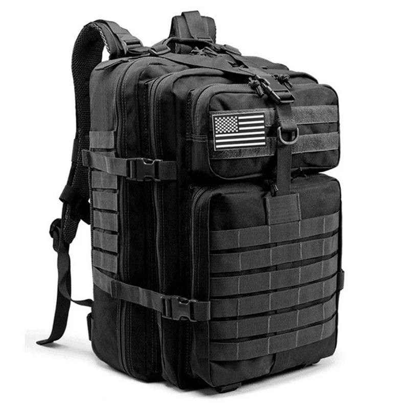 50L Military Tactical Backpack Training Gym Fitness Bag Man Outdoor Hiking Camping Travel Rucksack Trekking Army Molle | Спорт и