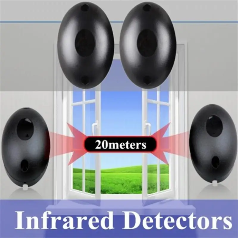 1pair 20m Single Beam Alarm Photoelectric Infrared Detector Security System Door Safety Photocells Home Safety1pair | Безопасность и