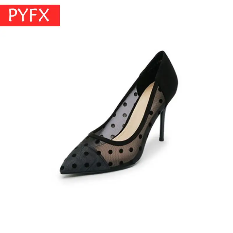 

Factory Direct Selling Fall 2019 New Fine-heeled Sexy Breathable Mesh Lace Fashionable Sexy Attractive Red Women's High heels