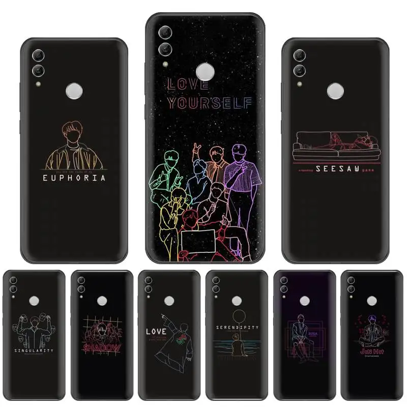 Мужской кожаный чехол love yourself kpop для Huawei P9 P10 P20 P30 Pro Lite smart Mate 10 20 Y5 Y6 Y7 2018