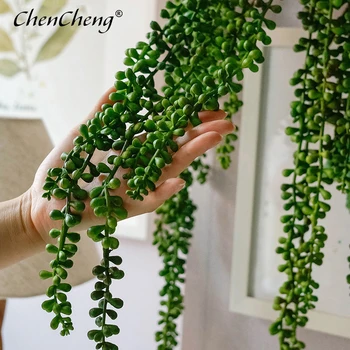 

CHENCHENG 2 Pieces / Lot 97 CM Artificial Plant Lover Tears PU Wall Hanging Plant Succulents Home Decoration Hotel Accessories