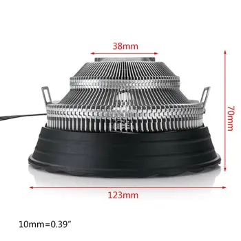 

RGB LED Colorful Light Heatsink Fan Silent CPU Cooler Cooling Fan for LGA 775/1155/1156 AM2/AM3 Computer