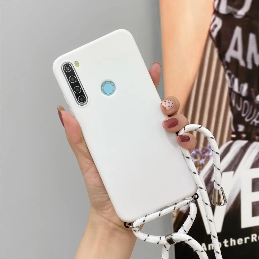 phone cases for iphone 11 Pro Max  צוואר רצועת כבל שרשרת טלפון מקרה עבור Xiaomi Mi הערה 10 לייט 9 פרו 8 SE 9T A2 A3 לערבב 3 2 S מקסימום 2 רך Slim Crossbody שרוך כיסוי cute iphone 11 Pro Max cases