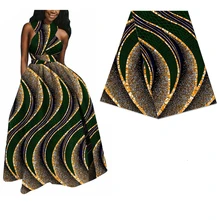 Полосатая печатная хлопковая африканская настоящая восковая ткань для женского платья 6 ярдов батик ткань из Анкары и Нигерии настоящая голландская восковая ткань 565