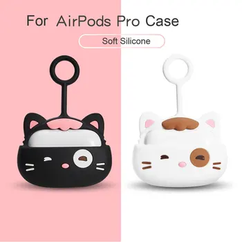 

Cute Case Cover for Airpods Pro Cartoon Silicone Soft Headphones Wireless Charging Cover with Ring Holder Box for Airpods Pro 3