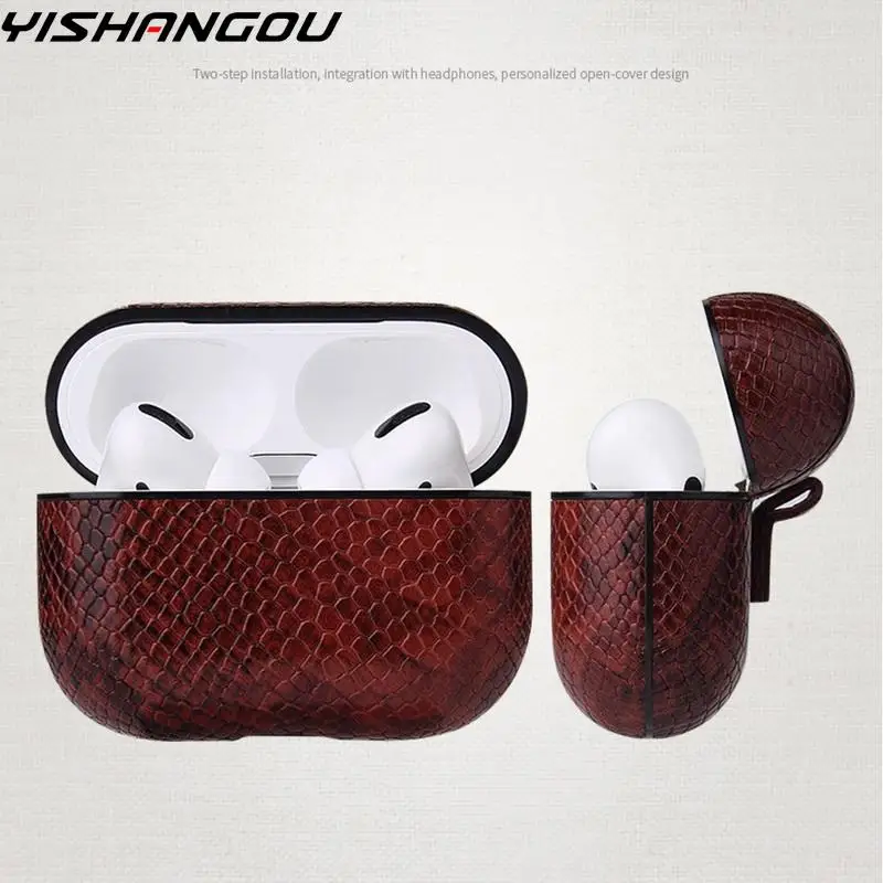 Для Apple AirPods Pro 2nd 1st сексуальная сумка из змеиной кожи чехол для беспроводных