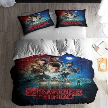 

HELENGILI 3D Bedding Set Stranger Things Print Duvet Cover Set Bedcloth with Pillowcase Bed Set Home Textiles #GQWY-15