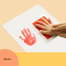 

Footprints Handprint Ink Pads Safe Non-toxic No Touch Skin Ink Pads for 0-24 Months Souvenir Gift for Infant Newborn Paw Print