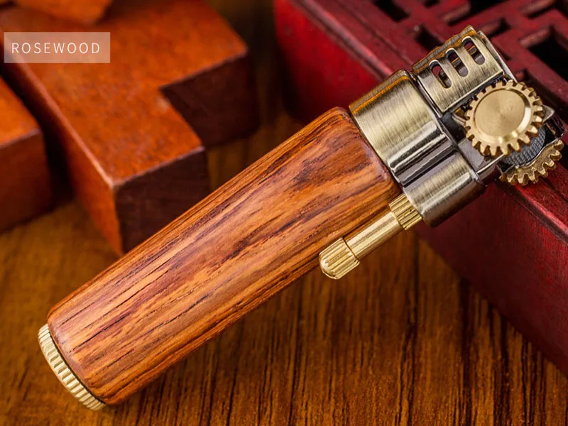 Rose wood Палисандр Керосин Зажигалка компактная ветрозащитная Чистая медь винтажная деревянная оболочка креативная сигарета воспламенитель для мужчин и Wo подарки для мужчин - Цвет: Rose wood