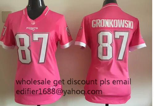 Женский размер S-XXL, стилизованный, Новая Англия Rob Gronkowski Джерси - Цвет: Pink