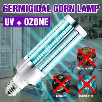 

E27 Corn Bulb 60W LED UV Lamp Germicidal Light UVC Disinfection Light 220V Antibacterial LED Ultraviolet Sterilizer Lamp 110V