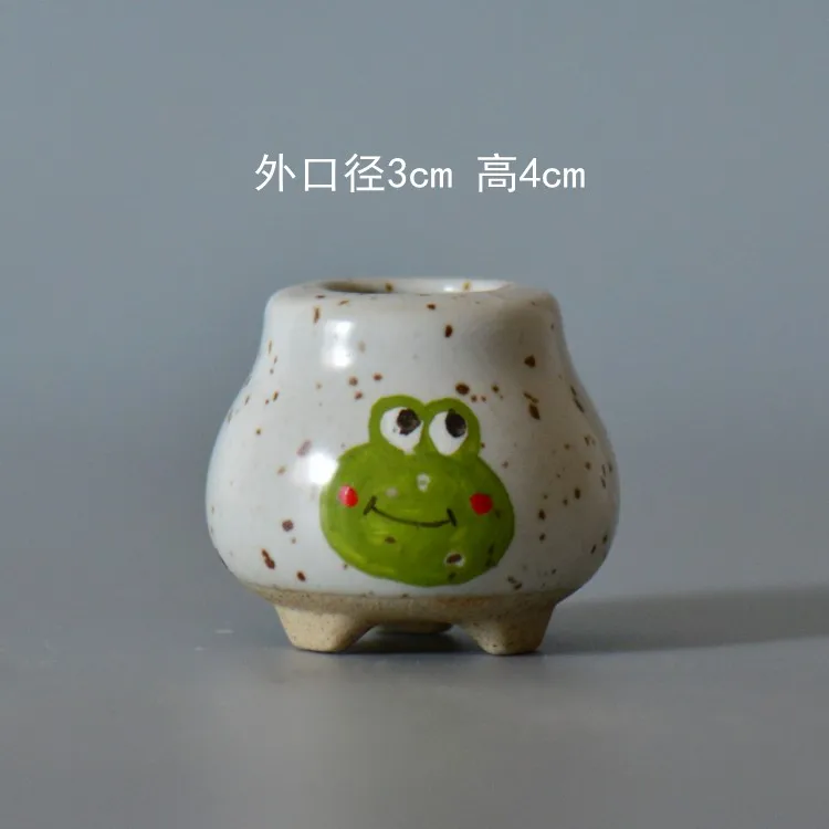 PC Kawaii маленькие животные Керамический Мини-горшок для цветов плантатор Горячая сочный горшок для цветов с отверстием
