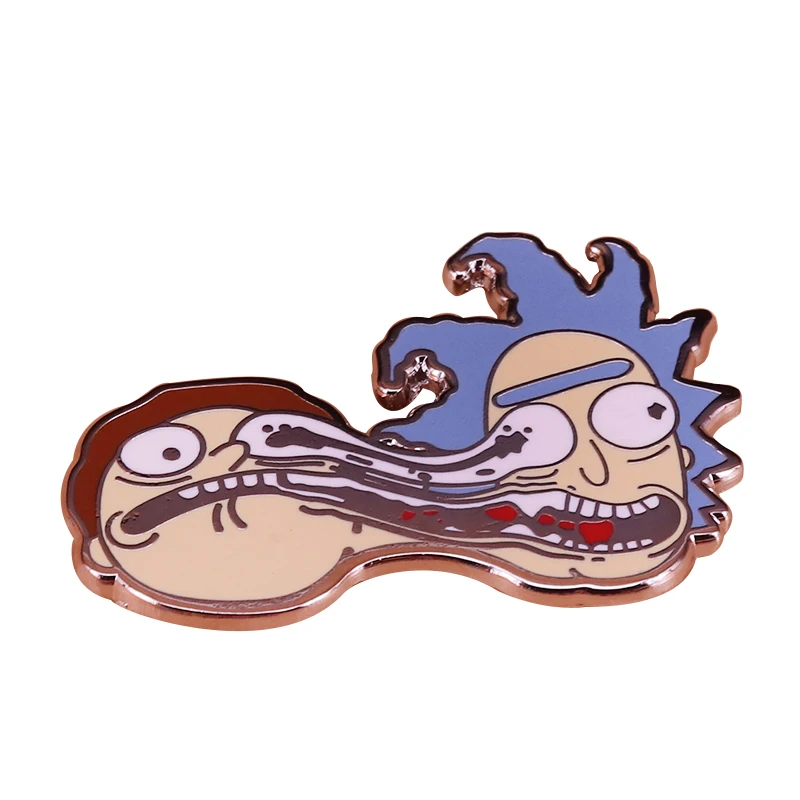 

Rick and Morty pin swim Pickle fantasy experience brooch cute cartoon badge adventure jewelry gift