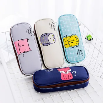 

Korean New School Stationery Simple Morning Party Pencil Box Multi-function Pencil Box Clamshell Pencil Case Stationery Bag