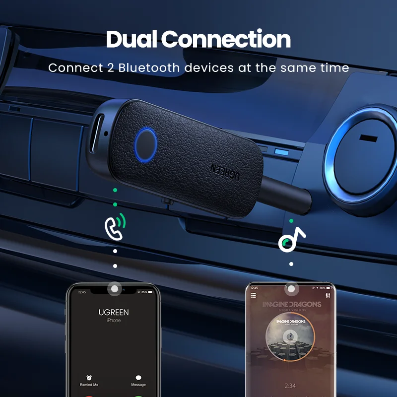 2-in-1 Bluetooth Adapter Sender Empfänger Bluetooth AUX 5,0 Drahtlose 3,5mm Adapter Stereo für Kopfhörer TV Auto Audio_voghion.com
