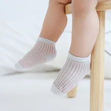 Летние новые стильные короткие носки для детей, сетчатые ультратонкие дышащие носки для малышей, детские носки