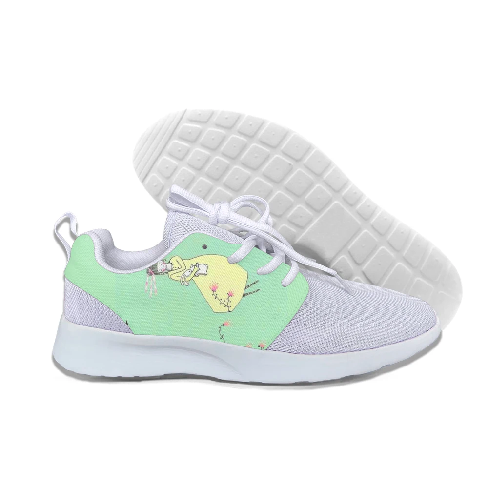 

JM2019 New Green Little Fresh Graffiti Lovely Sports Shoes Lace-Up Cartoon Animation Harajuku Shoes