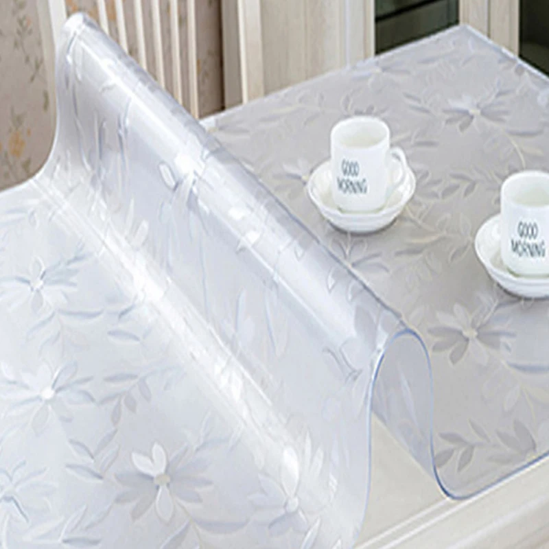 Table Cover 1.0 mm PVC Table carpet Transparent D' Waterproof Tablecloth Oil Table cloth living room Kitchen Glass Soft Cloth table cover table cover