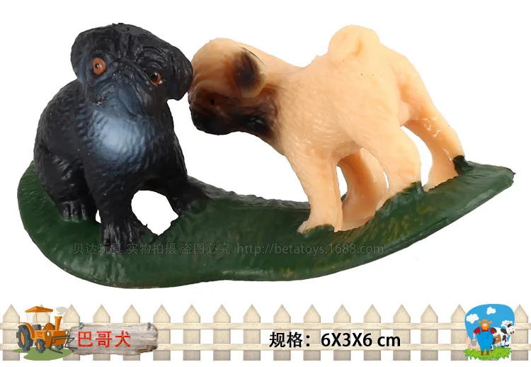 Бутик животных модельная игрушка в виде собаки мопса ранчо Pet Модель игрушка Животные Гараж Комплект Модель