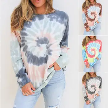 

L 2020 Autumn and Winter New Style Tie-dye Printed Europe and