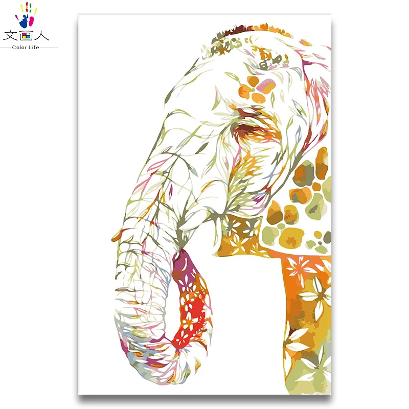 

Diy Oil painting by numbers lovely animals Coloring by numbers Orangutan Squirrel Elephant tiger Colorful painting with colors