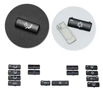 

14PCS Black Button Key Caps Repair Kit A/C Heater Switch for BMW 5 Series E39 X5 E53 M5 Car Accessories
