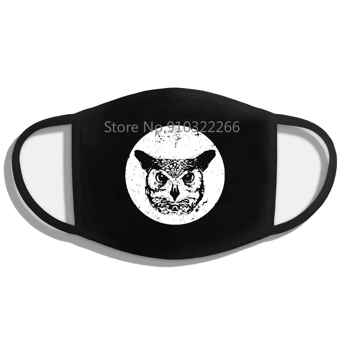 VINTAGE OWL ANIMAL BIRD NOCTURNAL PREDATOR NIGHT Mens Red Printed Round Cheap Price mask 100% cotton | Аксессуары для одежды