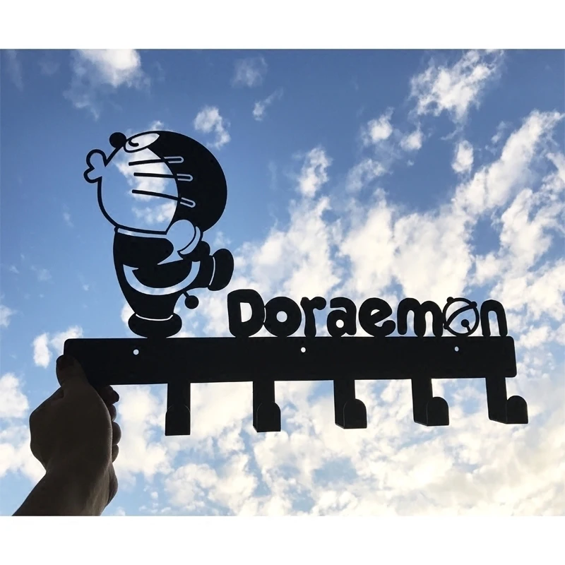 Cartoon Iron Shelves Storage Rack Wall Hanging Shelf Hooks Mario Mickey Mouse Style Metal Hanger Room Decor Display Stand Holder