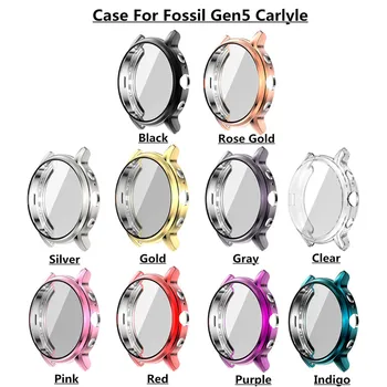 

50pcs Watch Case For Fossil Gen5 Carlyle Case Soft Silicone TPU Protective watch Cover Protector Frame For Gen5 Carlyle