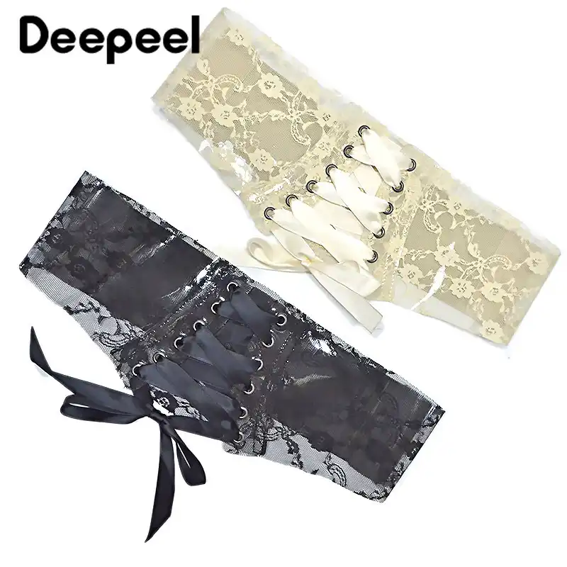 Кружевной широкий пояс для женщин Deepeel 72 см прозрачный из натурального ПВХ с