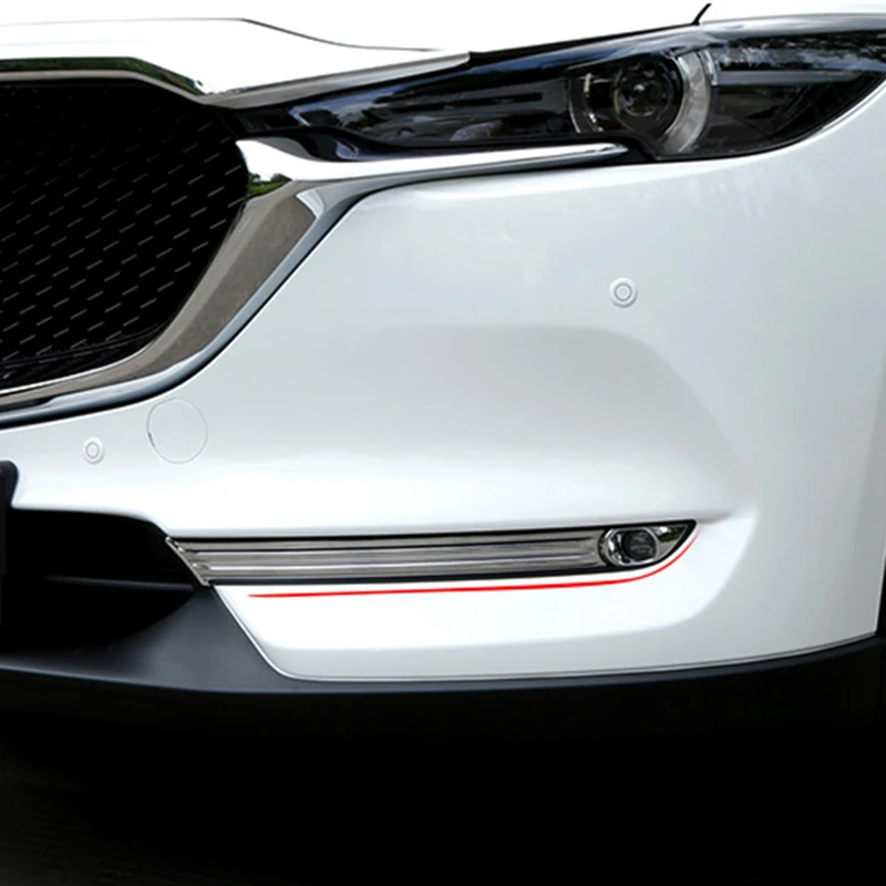 

ABS Chrome Ornamental Car Front Fog Light Trim Strips Exterior Decoration Cover For Mazda CX-5 CX5 2017 2018 2019 Car Styling