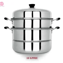 Кухонная Пароварка домашняя из нержавеющей стали 3 слоя 28 см Толстая плита на пару 13 литров кухонная посуда
