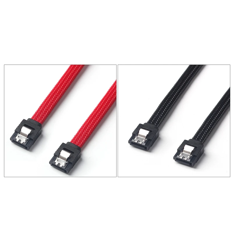 AAAE топ-2 шт. 50 см SATA 3,0 III SATA3 7 pin кабель для передачи данных 6 ГБ/сек. SSD Кабели HDD жесткий диск шнур для передачи данных с нейлоновыми рукавами премиум класса Versi