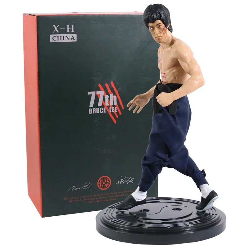 CHINA.X-H Bruce Lee Enter The Dragon Statue 1/18 Action Figure 4" H Pre Order 