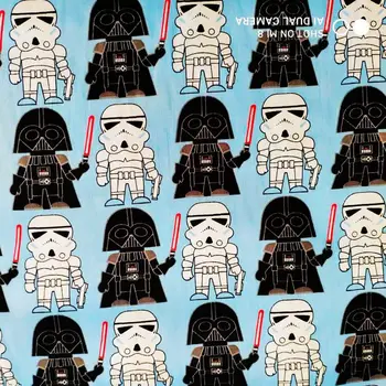

half Meter 100%cotton Fabric Black White Warrior Pattern Digital Printing Sewing Quilting Fabrics Children Fabric Diy Shirt