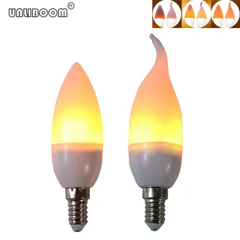 

3 Modes LED Candle Flame Lamp E12 E14 E27 Flame Bulb 85-265V LED Flame Effect Fire Light Bulb Flickering Emulation Light