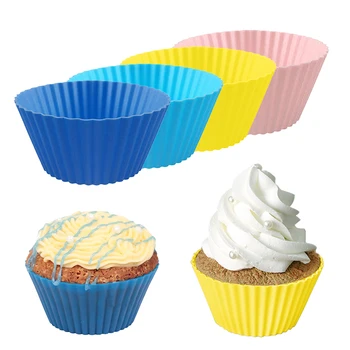 

Silicone Cake Baking Molds Round Shaped Cake Mold Silicon Cupcake Cup Reusable Home Kitchen Cooking Bakeware Tools