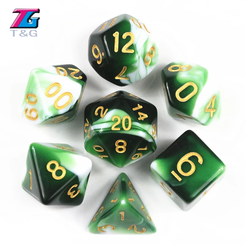Прозрачный Бирюзовый Белый цвет кости D4 D20 для d & настольной игры|colored dice|dice colorwhite