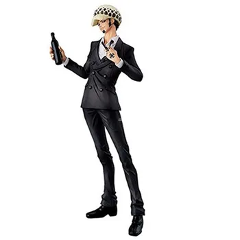 

9" One Piece The Red Heart Pirates Tycoonius Trafalgar Law Golden Cat Sticker Original PVC Action Figure Toy BOX 23CM X865