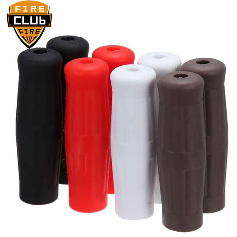thumbnail image 2 of Vintage Coke Bottle Style Soft Rubber Handlebar Grips - Black, 25.4mm, Retro Motorcycle Grips (Pair) 2 of 10