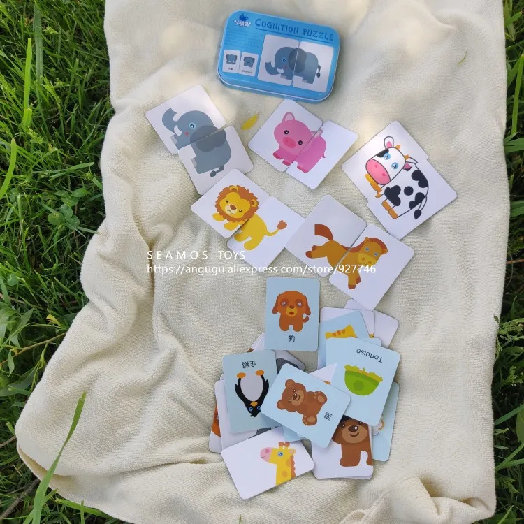 Montessori-Toys Cognition Game Early-Educational Puzzle Match English MG09 Flash-Card