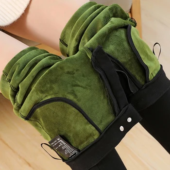 

Shea Butter Skin Moisturizing Pants Black Plus Size Winter Warm Leggings Thicken Lamb Cashmere Pencil Pants 2019 Legging Femme