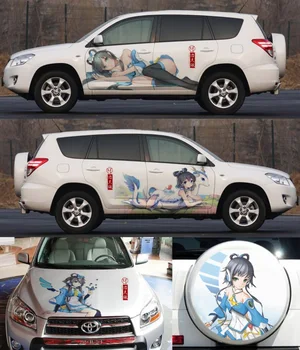 

LEFT SIDE Customized HD Inkjet Engraving Cartoon Anim Body Scratch Waterproof Car Sticker Decoration Car Modification Sticker