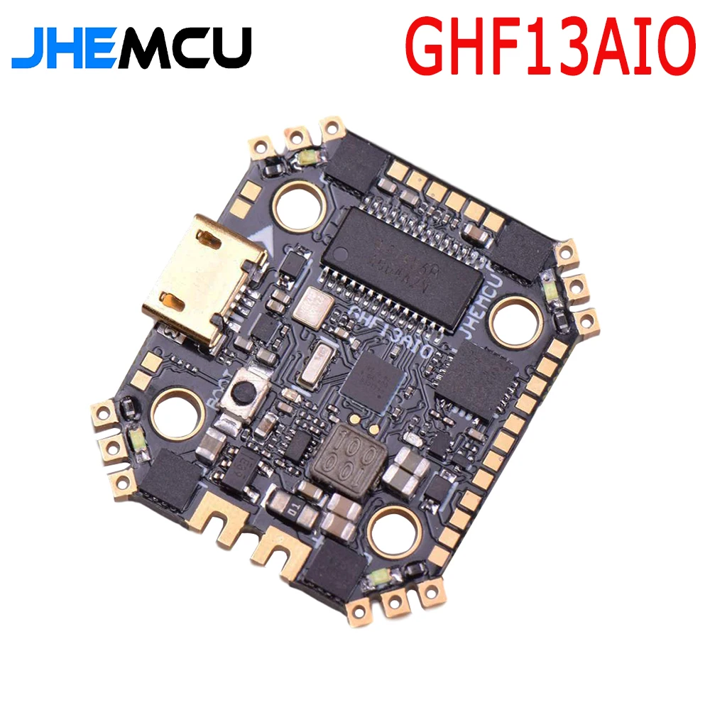 16x16mm JHEMCU GHF13AIO Betaflight MPU6000 F4 OSD Flight Controller Built-in 13A 4in1 ESC for RC FPV Racing Toothpick Drones