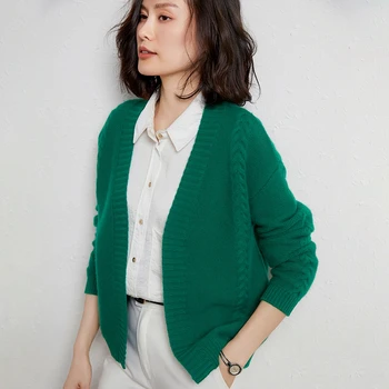 

Helovi pullovers Winter Sweater Women Knitted And cashmere cardigan coat