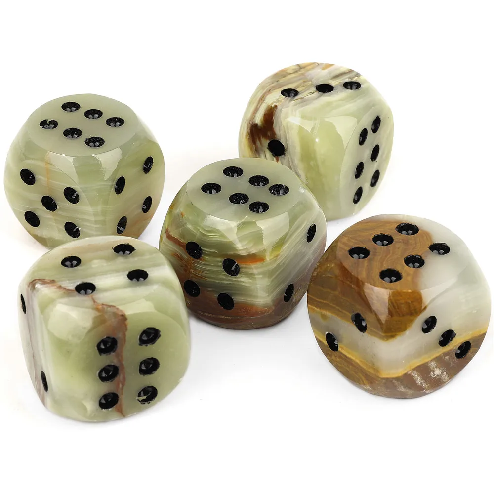 1PCS Natural Marble Dice Stones 2cm 3cm Playing Games Dice Party Home Decor