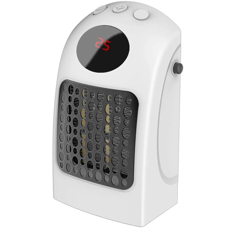 

900W Electric Wall Heater Mini Portable Plug-In Personal Space Warmer for Indoor Heating Camping Any Place Adjustable Thermostat